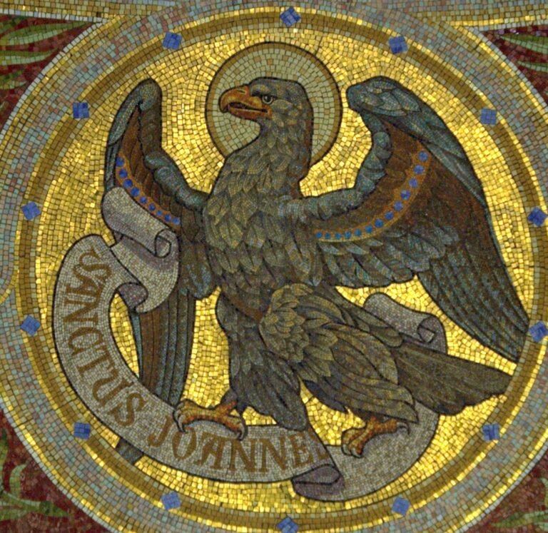 Mosaico del Águila de San Juan en la Iglesia de San Manuel y San Benito de Madrid