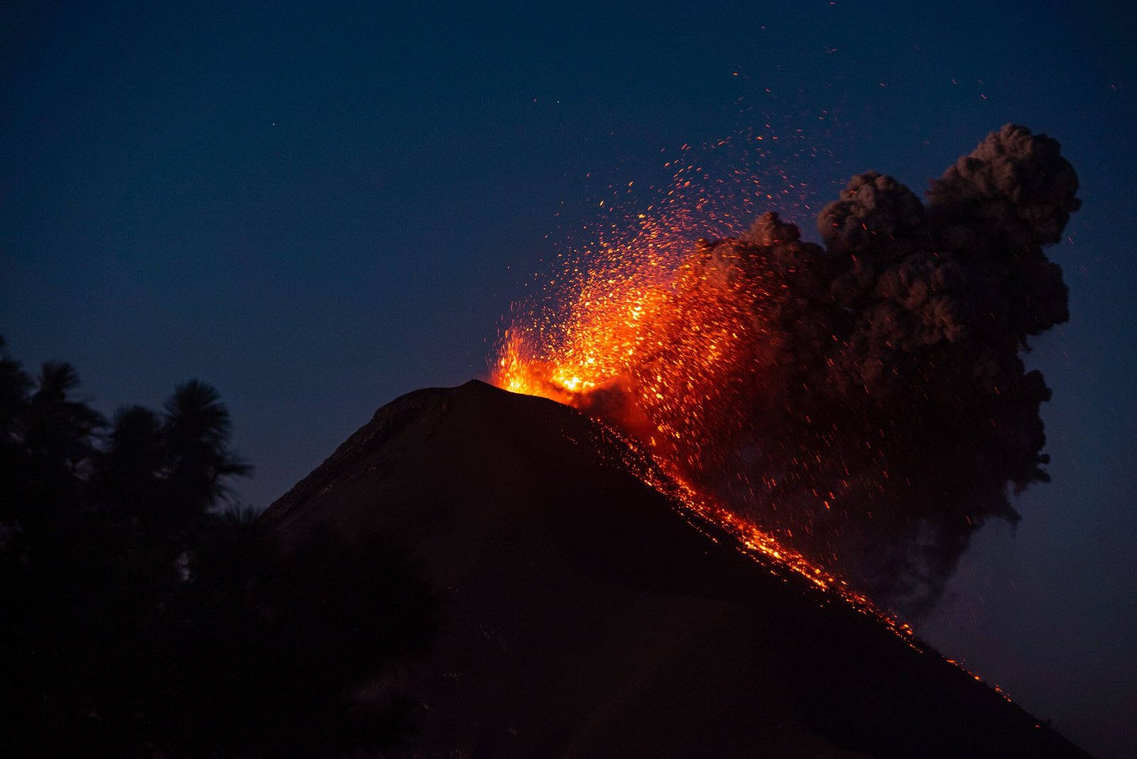 Simulacro de erupción volcánica
