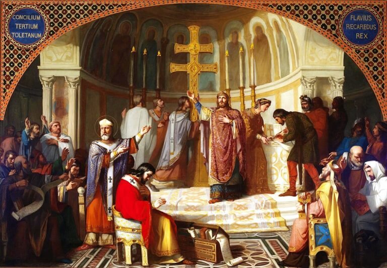 el III Concilio de Toledo, celebrado en la ciudad de Toledo en el año 589, durante el reinado de Recaredo