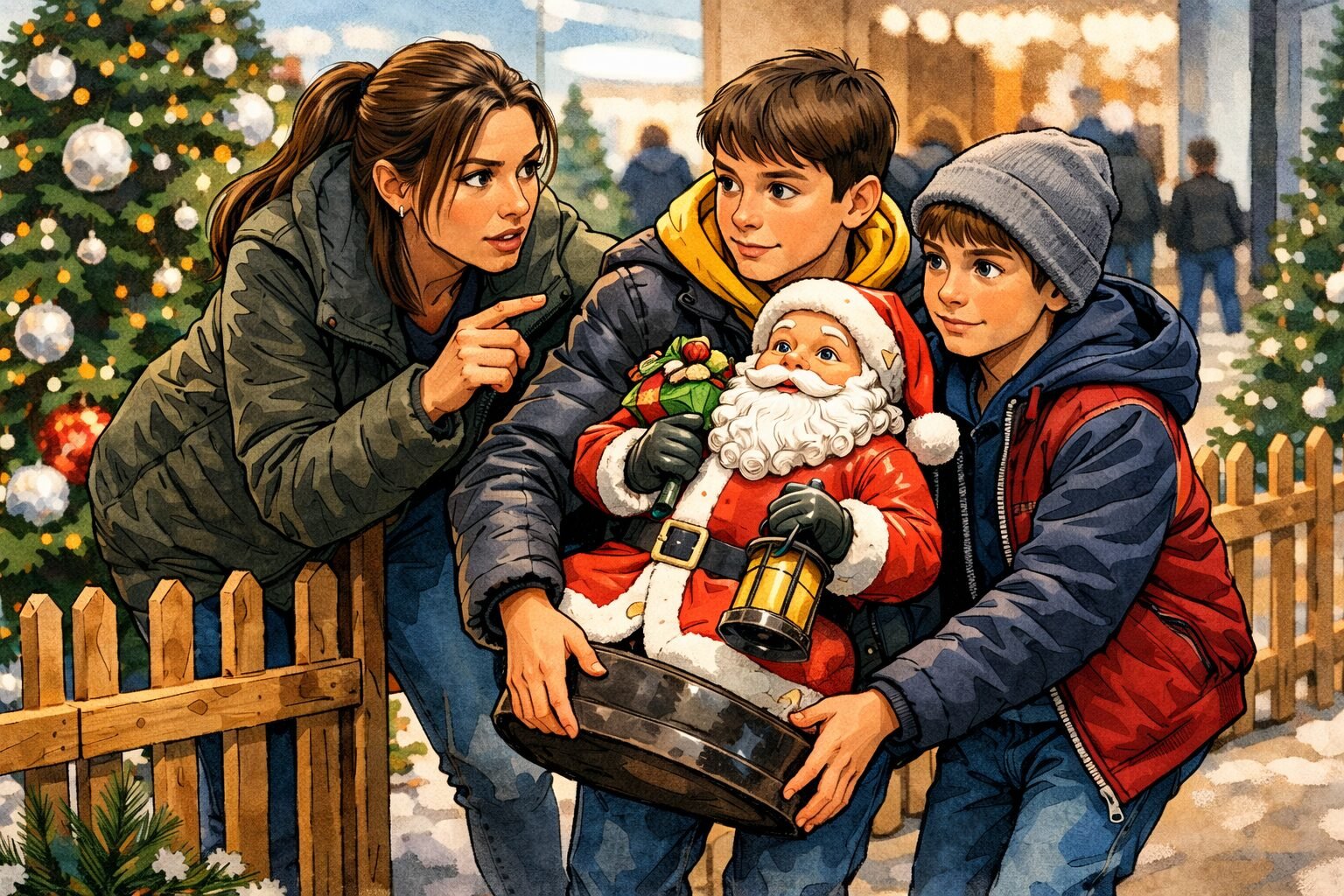 Robo figura Papa Noel