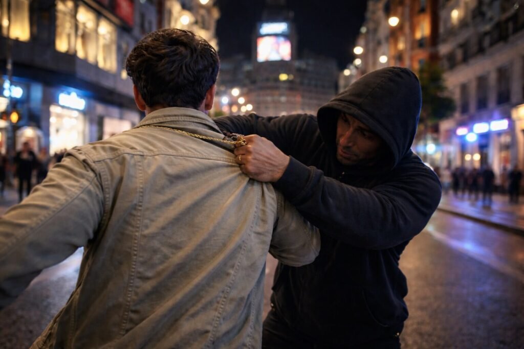 Arrancan cadena de oro al hijo del presidente del Colombia en Madrid