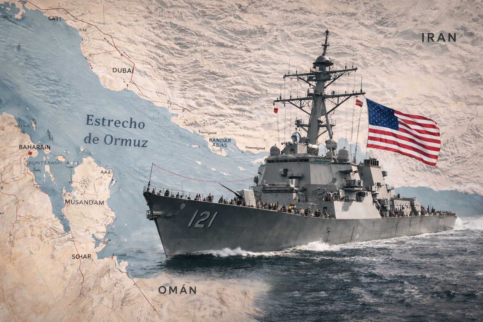 Estrecho de Ormuz Destructor USA