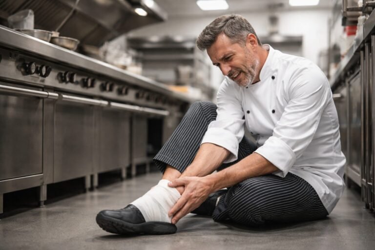 Lesión de tobillo de un cocinero lleva a incapacidad