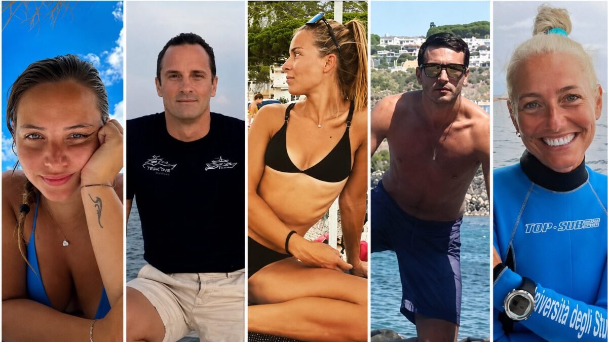 Cinco buceadores italianos