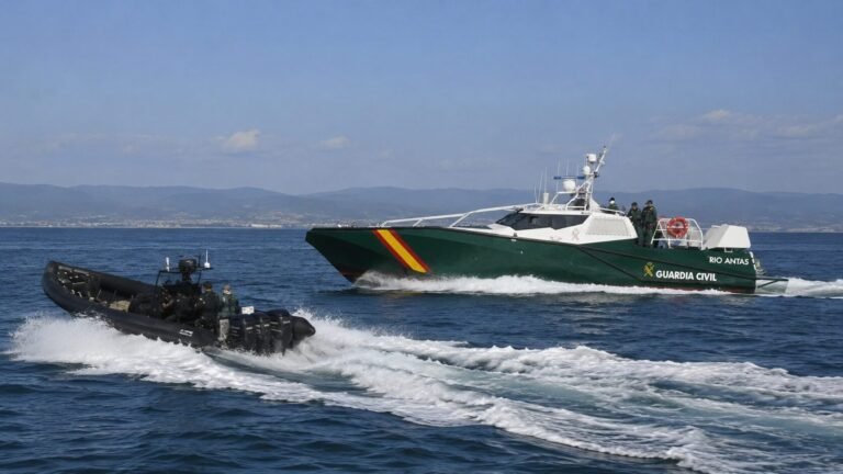 patrullera Guardia Civil persiguiendo narcholancha