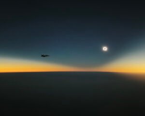 F18 del Ala 15 en el momento del eclipse | Ejército del Aire y del Espacio
