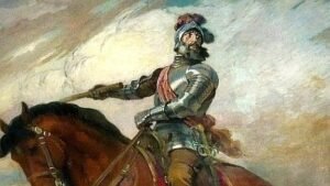 Hernán Cortés dirigiendo a sus hombres