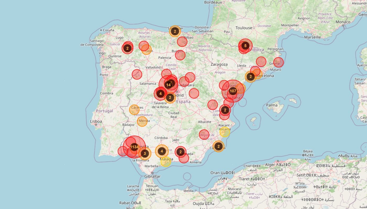 Incendios Forestales en España en Tiempo Real
