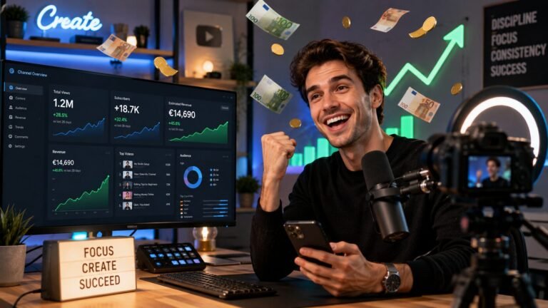 YouTube permite a los creadores generar ingresos a través de publicidad, membresías, colaboraciones comerciales y otras vías de monetización.