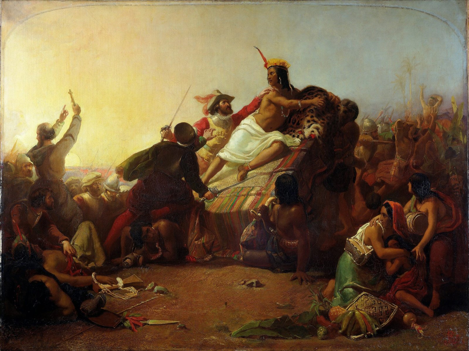 Pizarro Seizing the Inca of Peru, John Everett Millais, 1846. Dominio público / Wikimedia Commons.
