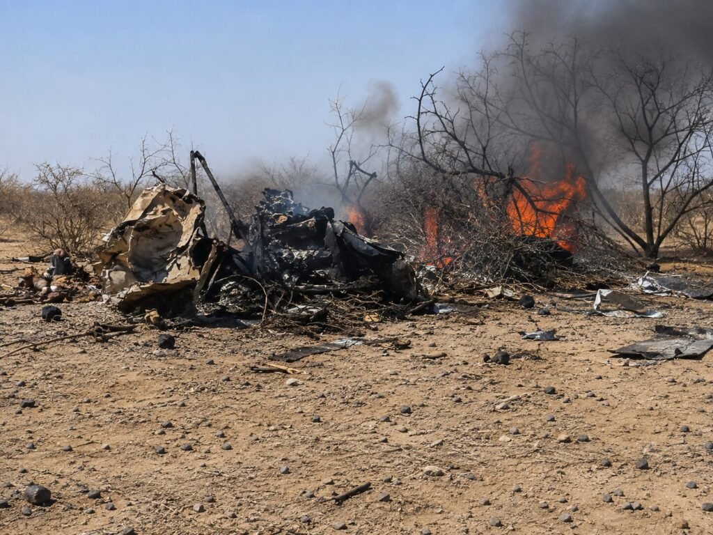 Imagen del accidente simulada con IA generativa